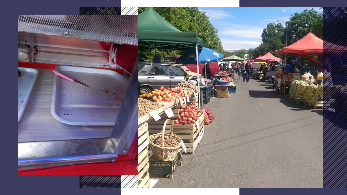 Amenzi record ANPC în Piața pentru tarabagii din Piața volantă Eroilor din București. Marfă pe trotuar, alimente mizerabile, lipsă de autorizații