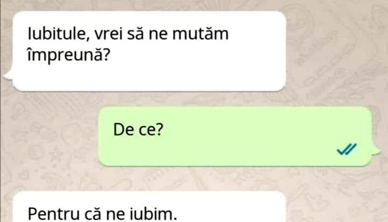 BANCUL de luni | Mutatul împreună
