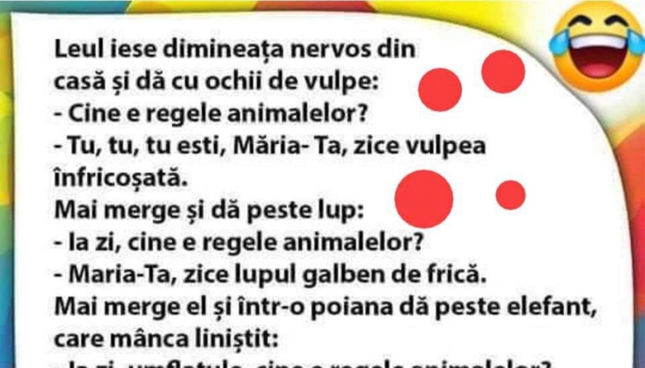 BANCUL de sâmbătă | „Cine e regele animalelor?”