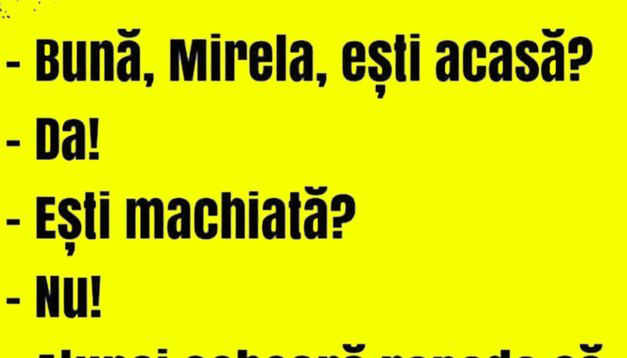 Bancul de duminică | „Bună, Mirela! Ești acasă?”