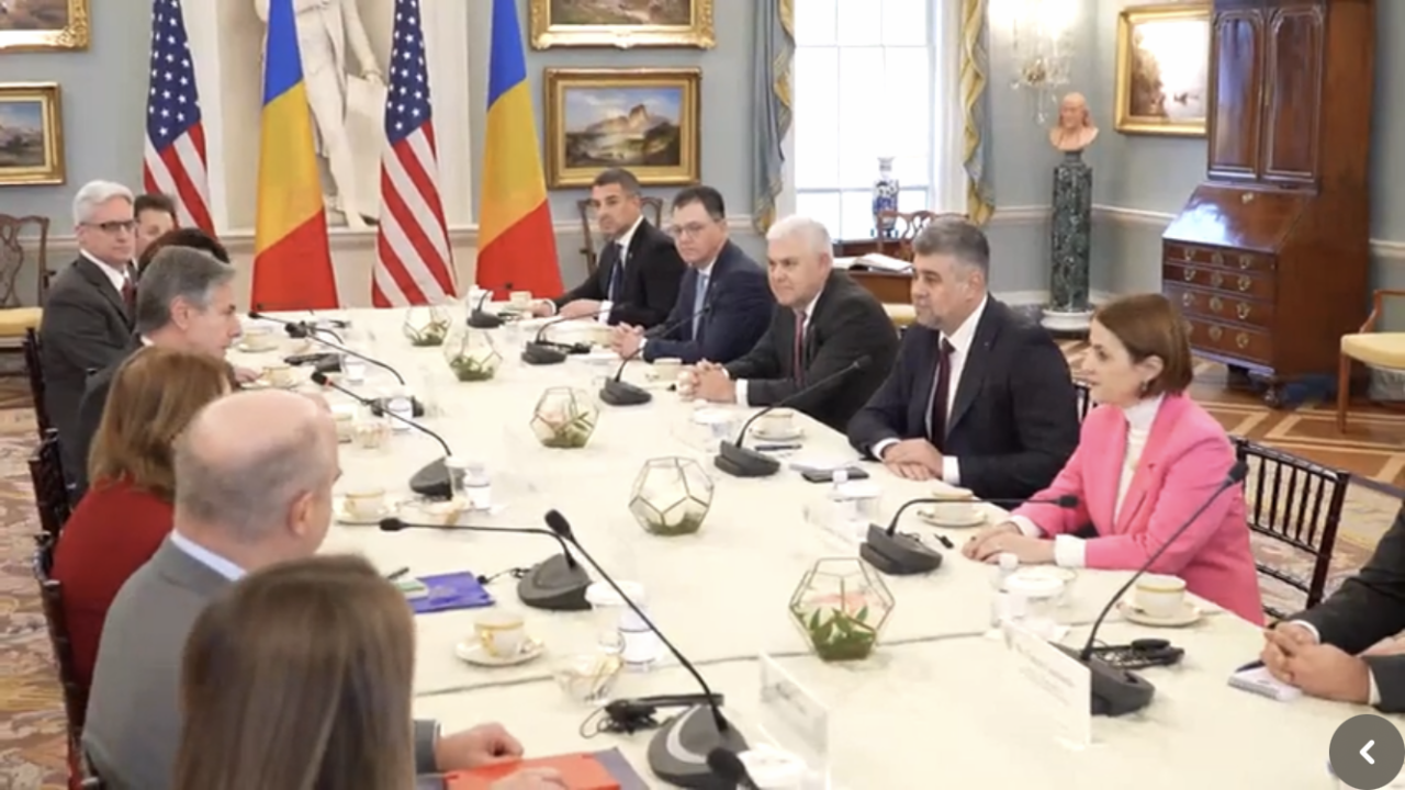 VIDEO | Marcel Ciolacu, față în față cu Antony Blinken / „România și-a învățat lecția în ceea ce privește Rusia”