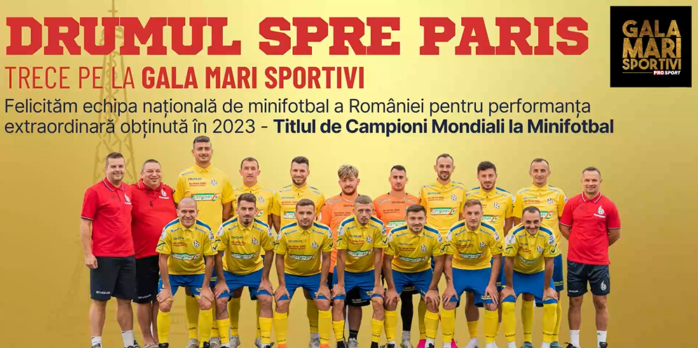 VIDEO | Echipa națională de minifotbal, premiată la Gala Mari Sportivi 2023 pentru titlul mondial care a bucurat o țară întreagă. „Exista o speranță!”