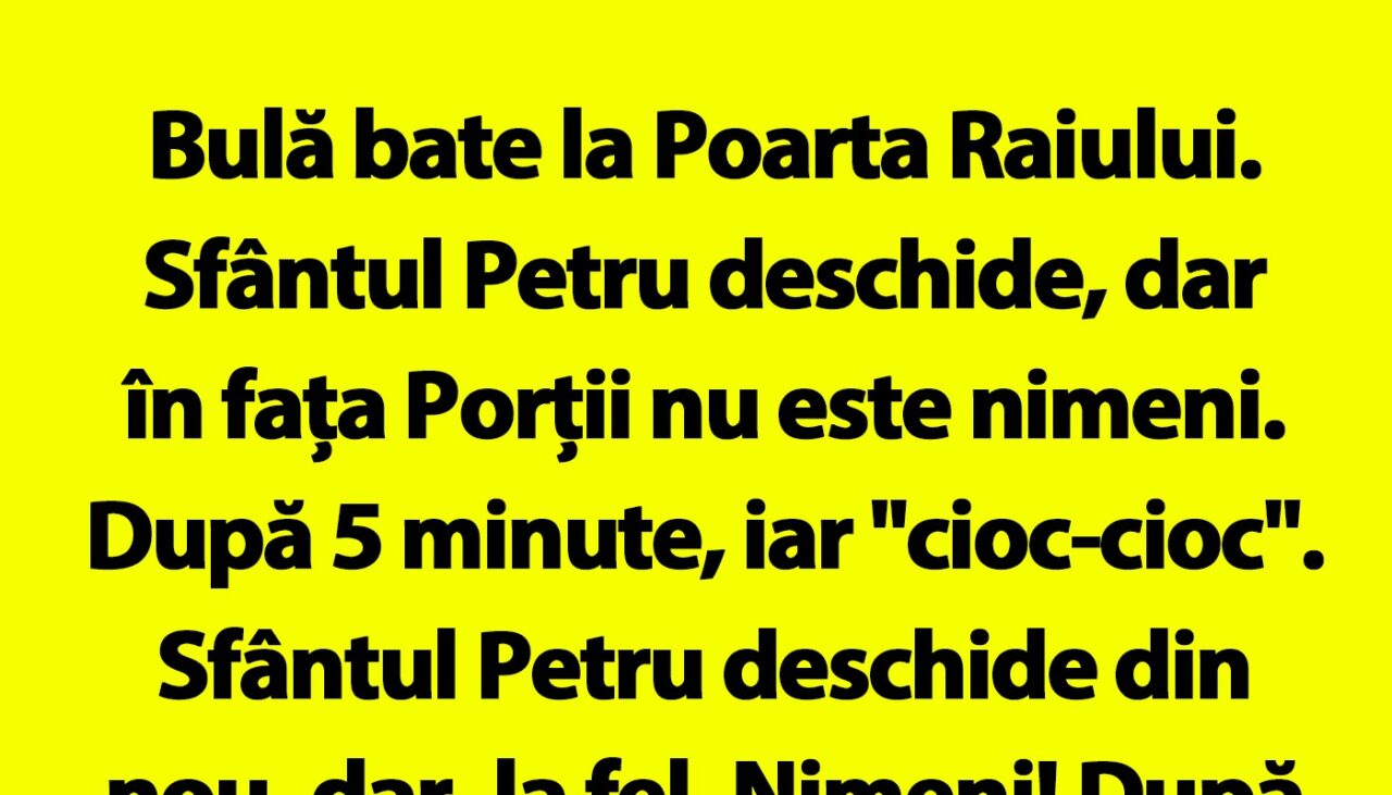 BANC | Bulă bate le Poarta Raiului