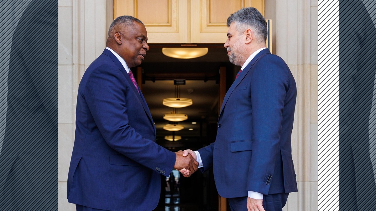 Marcel Ciolacu a discutat cu secretarul Apărării Lloyd Austin, la Pentagon / „România se află în prima linie a democrației”