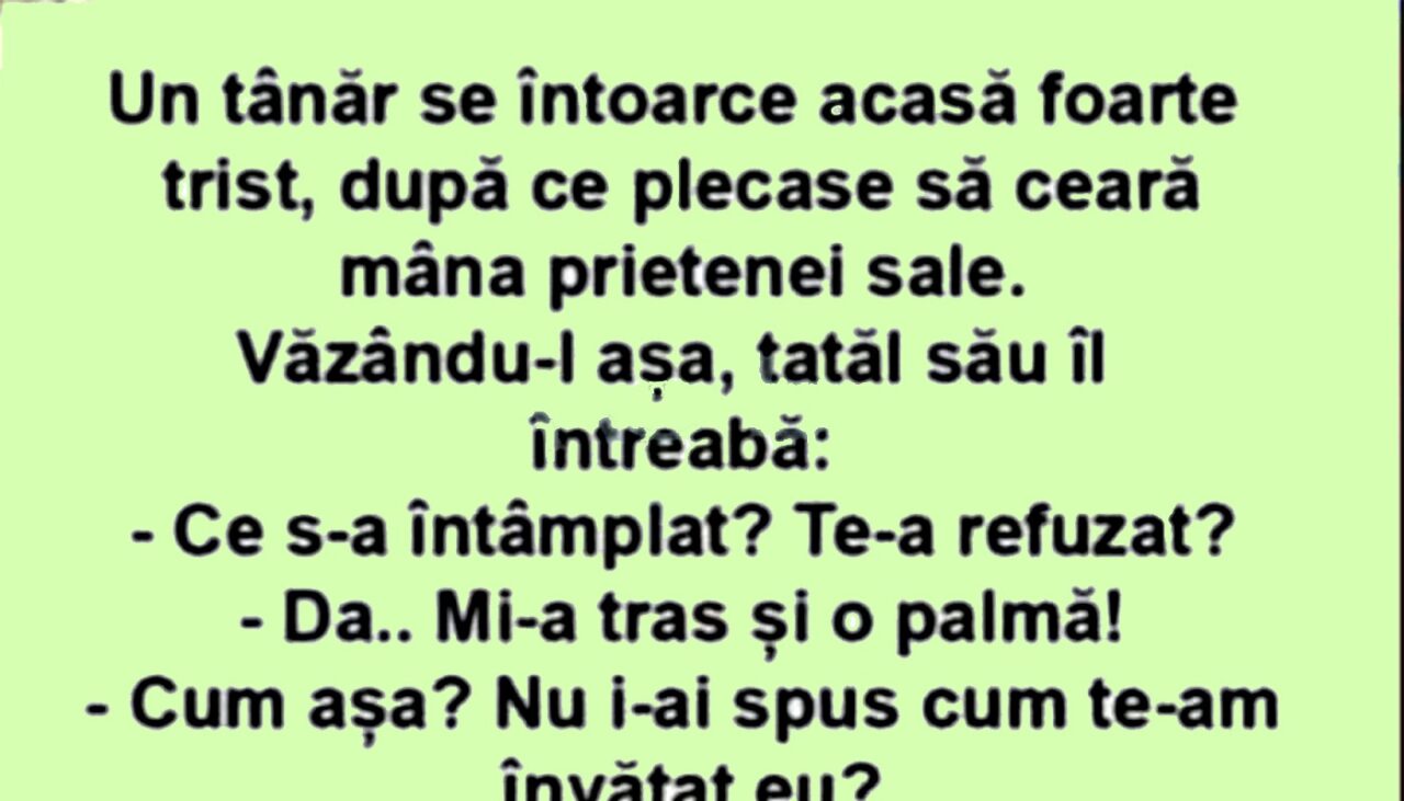 BANCUL ZILEI | „Ce s-a întâmplat, te-a refuzat?”