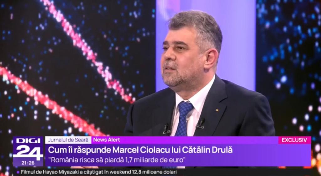 VIDEO | Marcel Ciolacu „l-a faultat” pe liderul USR, Cătălin Drulă: „Mi se pare așa mic de câteodată nici nu îmi vine să răspund”