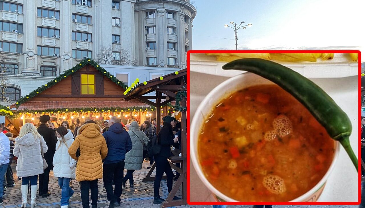 Câți lei costă o ciorbă de fasole cu afumătură, la Târgul de Crăciun din București. E mai scumpă decât la restaurant!