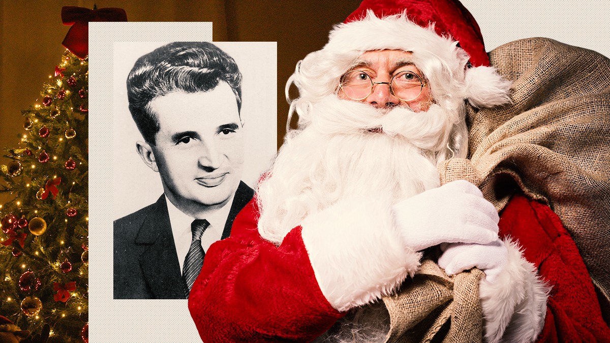 Cum a primit Moș Crăciun o nouă identitate în regimul comunist. Nicolae Ceaușescu l-a promovat pe tovarășul MOȘ GERILĂ lângă „pomul de iarnă”