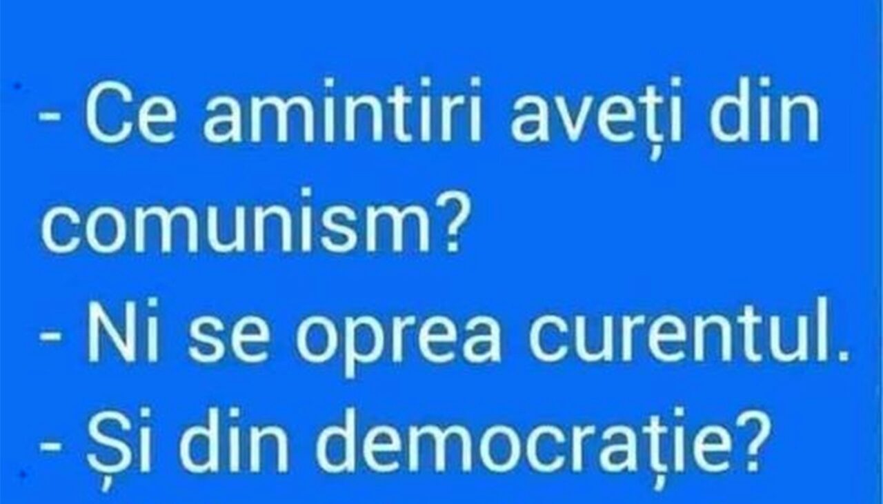 Bancul de miercuri | Comunism VS democrație