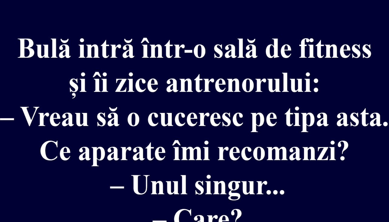 Bancul de luni | Bulă la sala de fitness