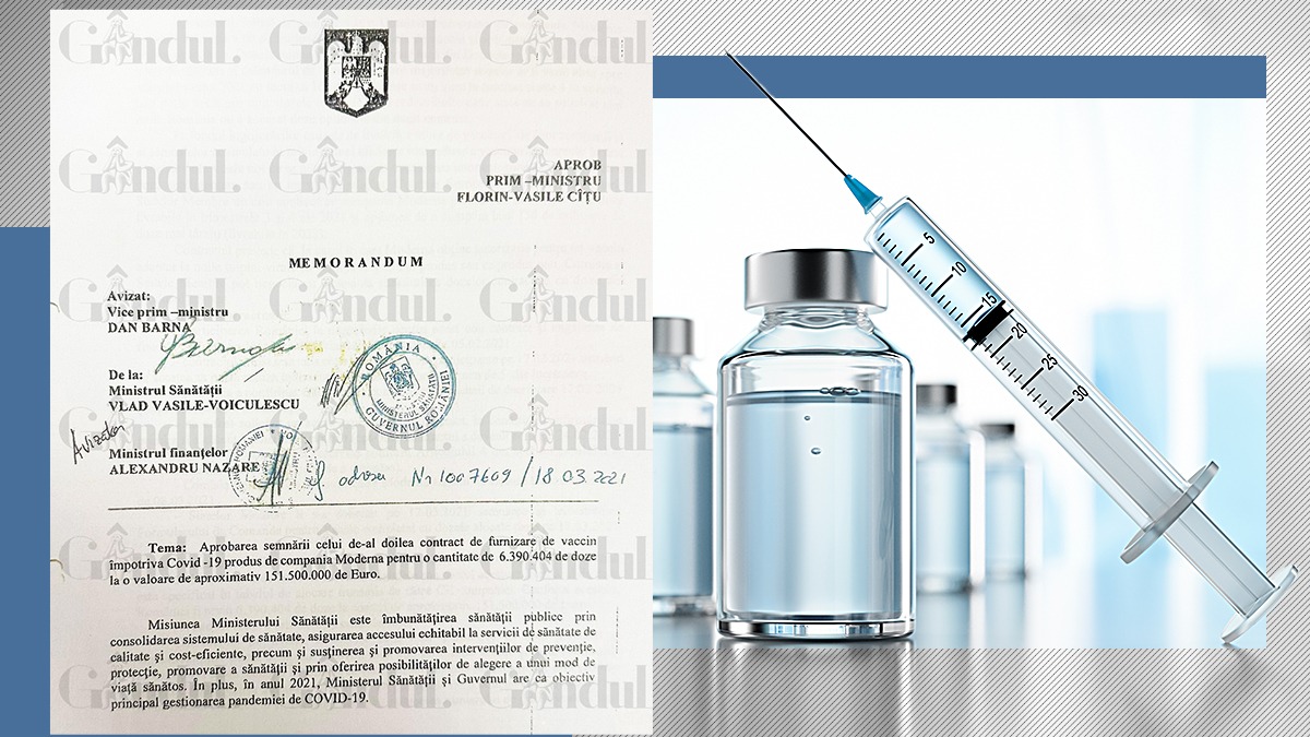 EXCLUSIV | Memorandumul de achiziție a vaccinului MODERNA, semnat de Barna, Voiculescu și Nazare! Dozele au fost rezervate cu obligația de a cumpăra