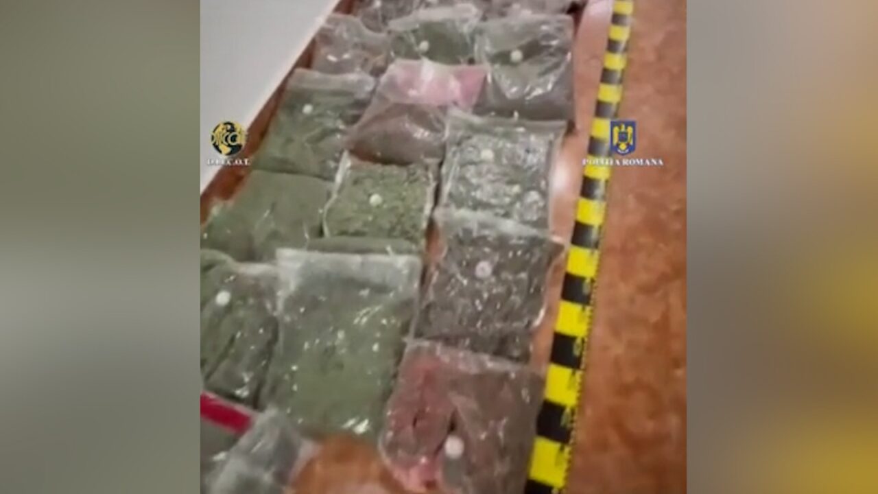 VIDEO | Captură de droguri și valută de aproape un milion de euro la Iași. Marfa urma să fie livrată cu precădere elevilor și studenților