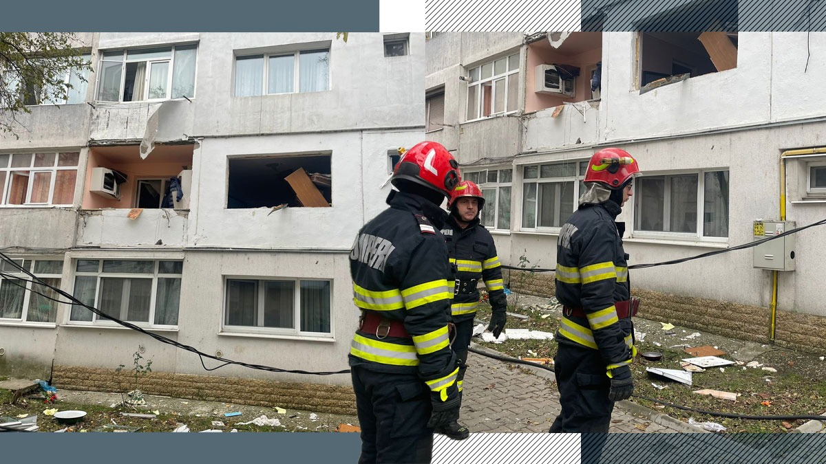 VIDEO | O explozie a spulberat un apartament din Bacău. Doar doi locatari au fost răniți, nici o victimă