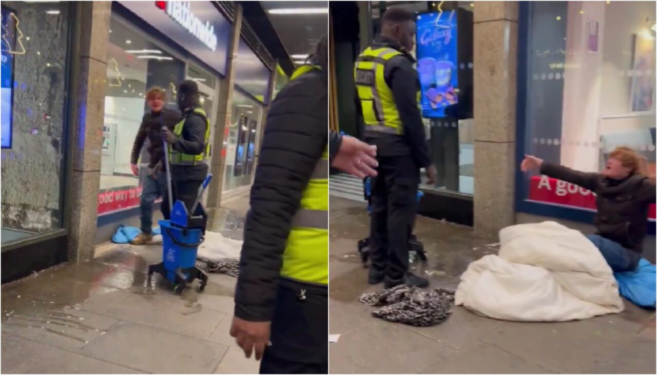 VIDEO | Revoltător! Un angajat al McDonald’s, filmat când aruncă cu apă murdară pe un om al străzii care încerca să se încălzească