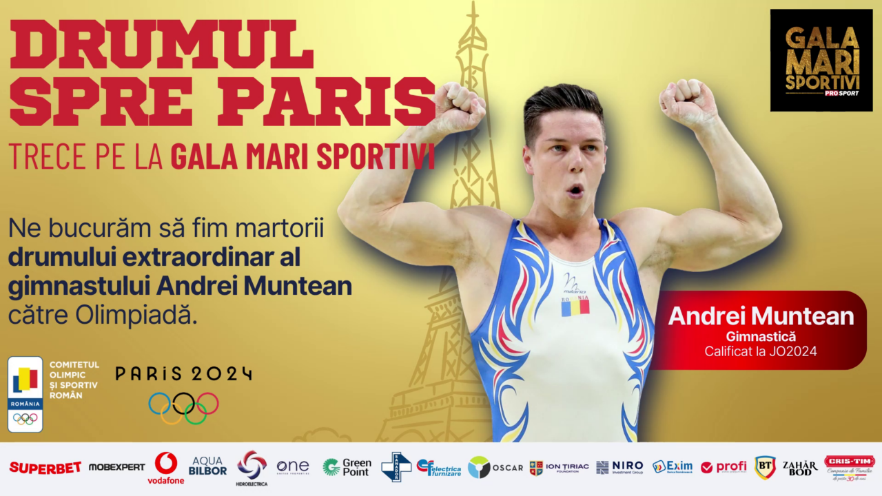 Gimnastul Andrei Muntean, copleșit de emoții după ce a fost premiat la Gala Mari Sportivi ProSport 2023: „Am început să pregătim planul pentru JO”