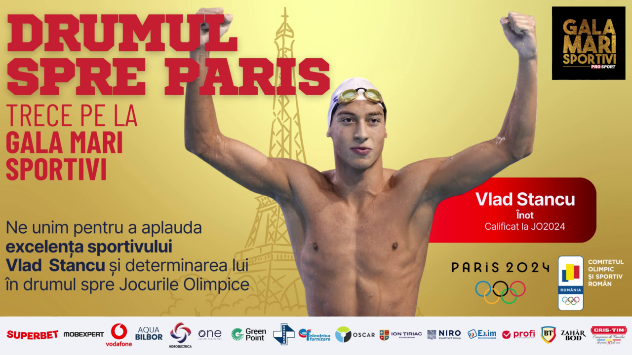VIDEO | Vlad Stancu a fost premiat la Gala Mari Sportivi ProSport: „Totul a pornit cu un vis, visul de a mă califica la Jocurile Olimpice!”