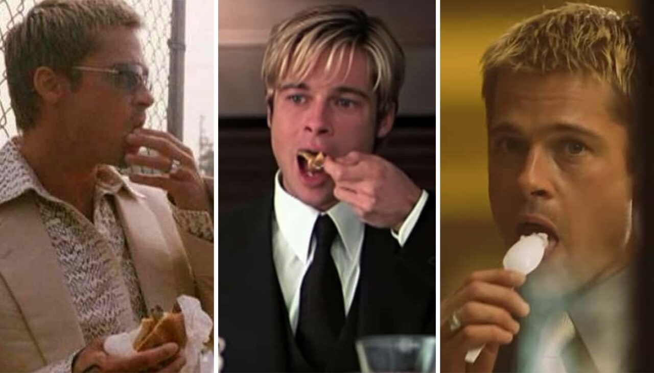 Motivul pentru care Brad PITT apare mâncând în toate filmele în care a jucat. Singura excepție este „Fight Club”