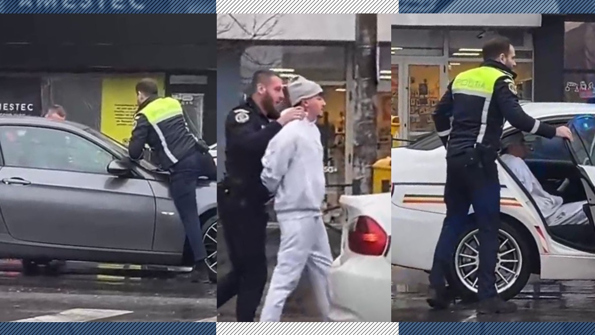 VIDEO | Şofer scos cu forţa din maşină, după o urmărire în trafic. Acesta avea PERMISUL suspendat