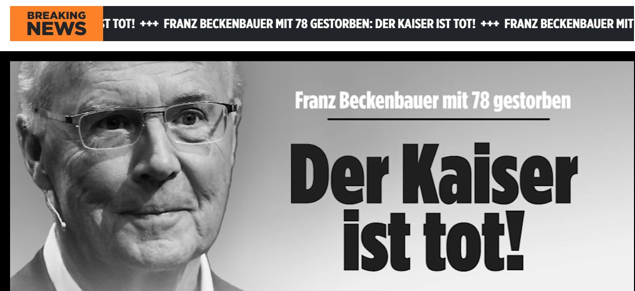 A MURIT fostul mare fotbalist german Franz Beckenbauer! Deține un record greu de egalat: campion mondial atât ca jucător, cât și ca antrenor