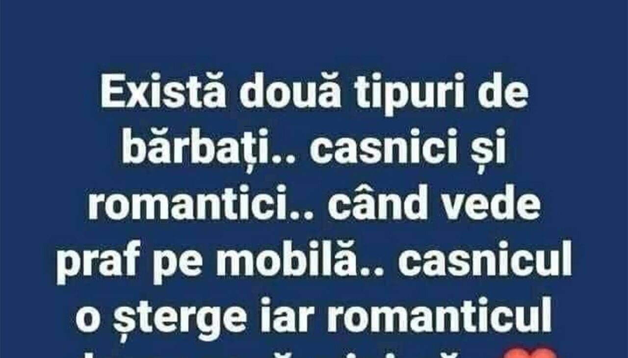 BANCUL ZILEI | Bărbatul casnic VS bărbatul romantic