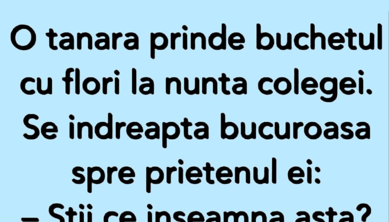 BANCUL ZILEI | O tânără prinde buchetul cu flori la nunta colegei