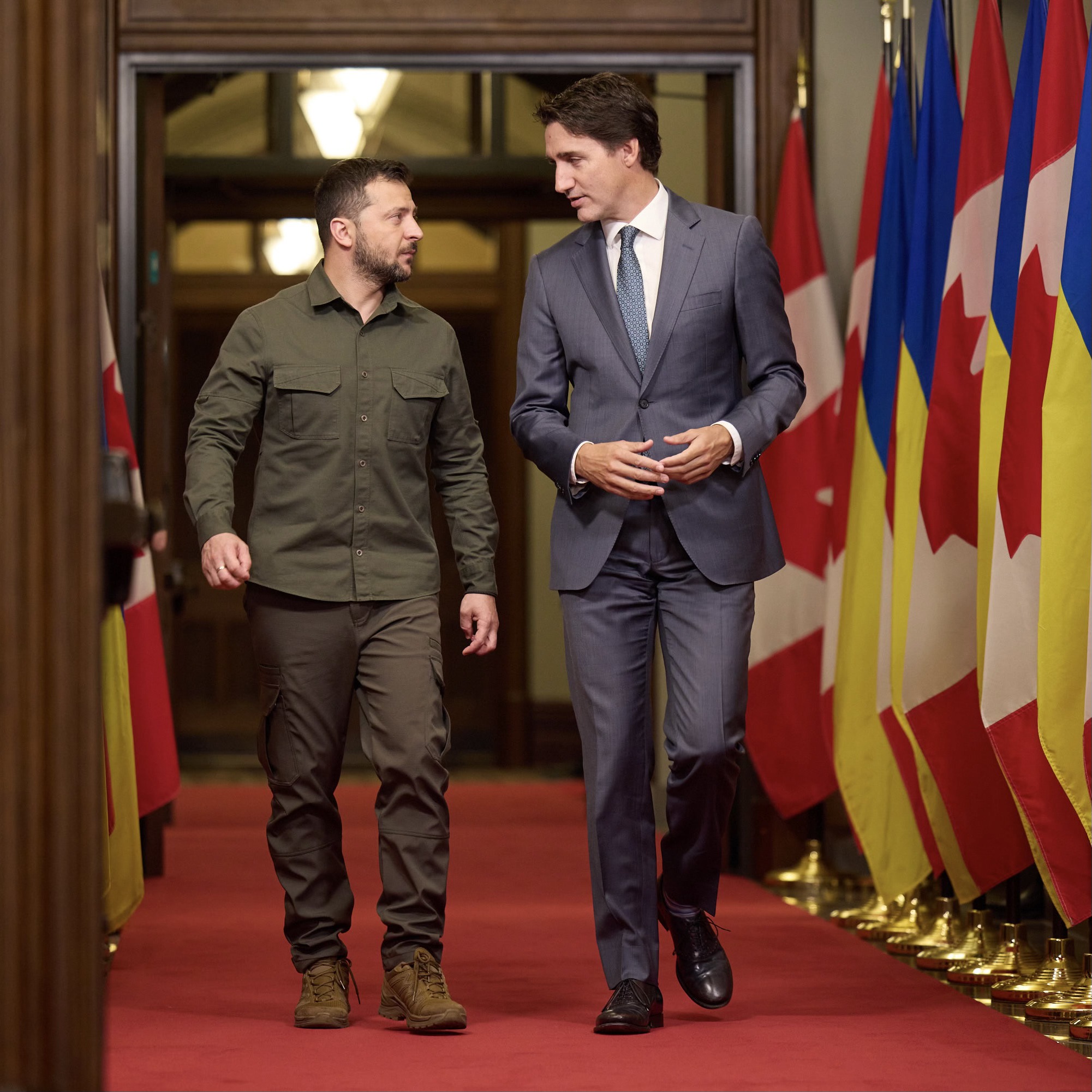 Volodimir Zelenski şi Justin Trudeau