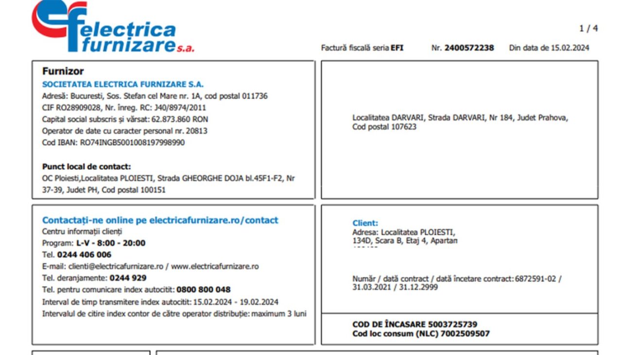 Câți lei are de plătit o femeie din Prahova la curent. Când a văzut FACTURA de la Electrica, să cadă din picioare