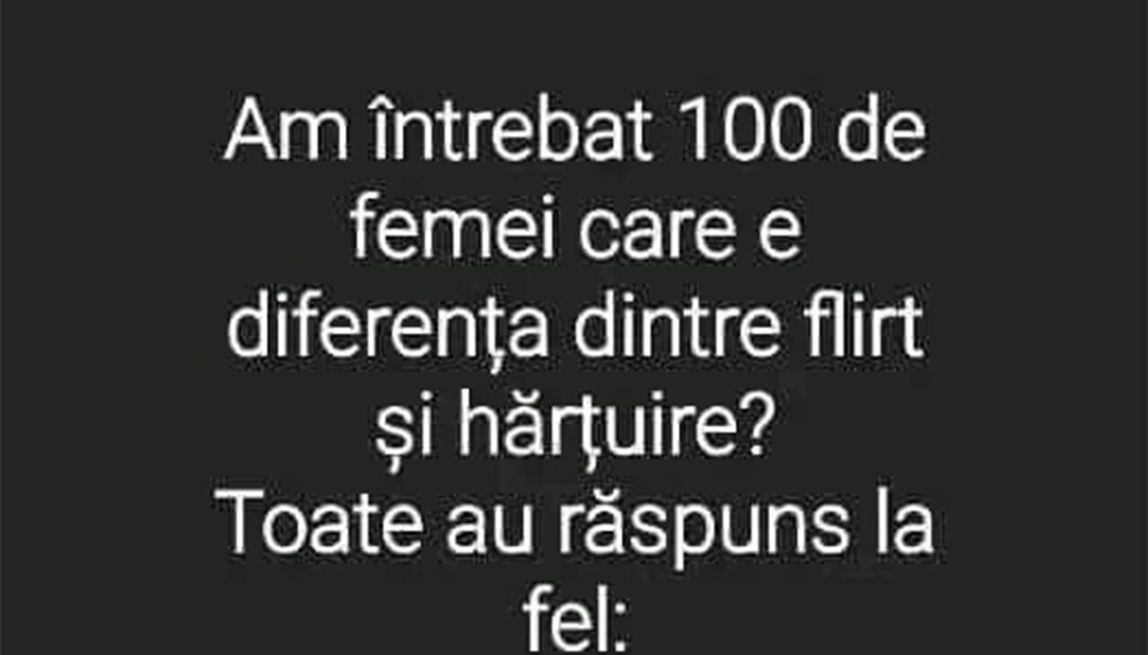 BANCUL ZILEI | Am întrebat 100 de femei care a diferența dintre „flirt” și „hărțuire”