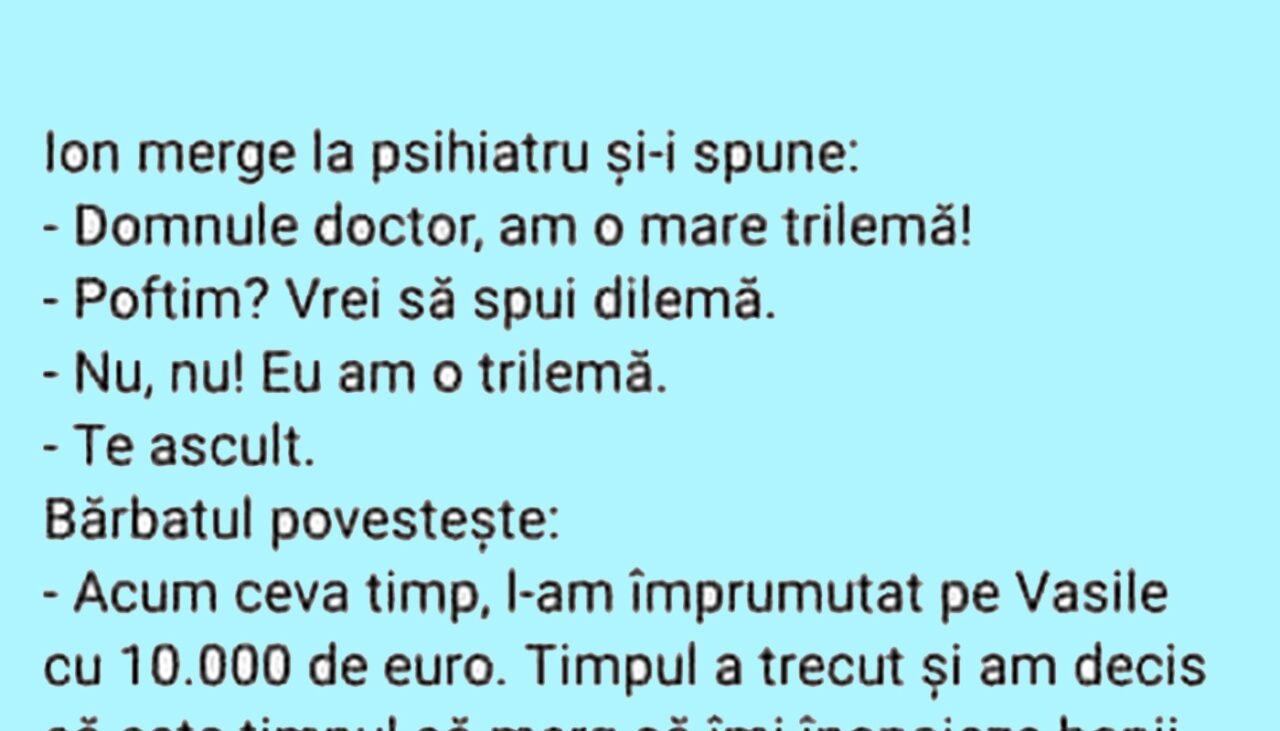 Bancul de vineri | Trilema lui Ion