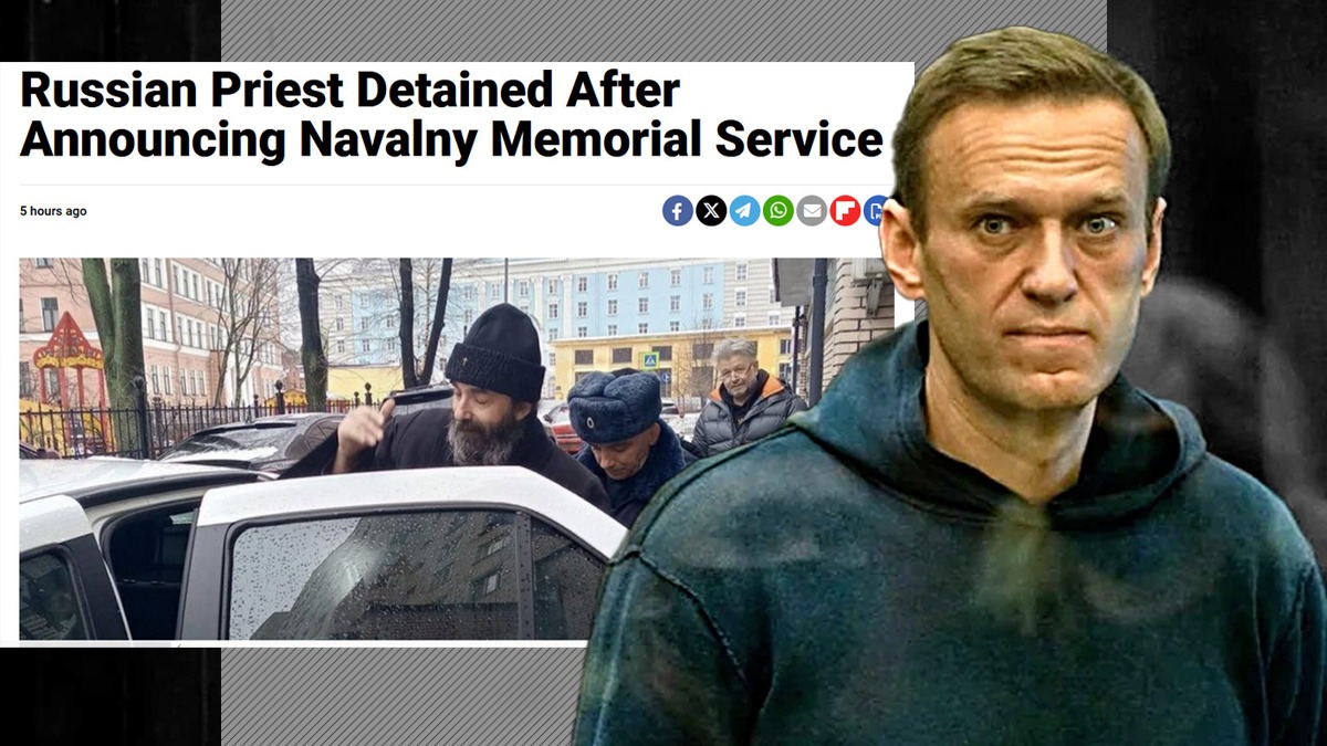 The Moscow Times: Un preot care a vrut să țină o slujbă pentru Alexei Navalnîi a fost reținut