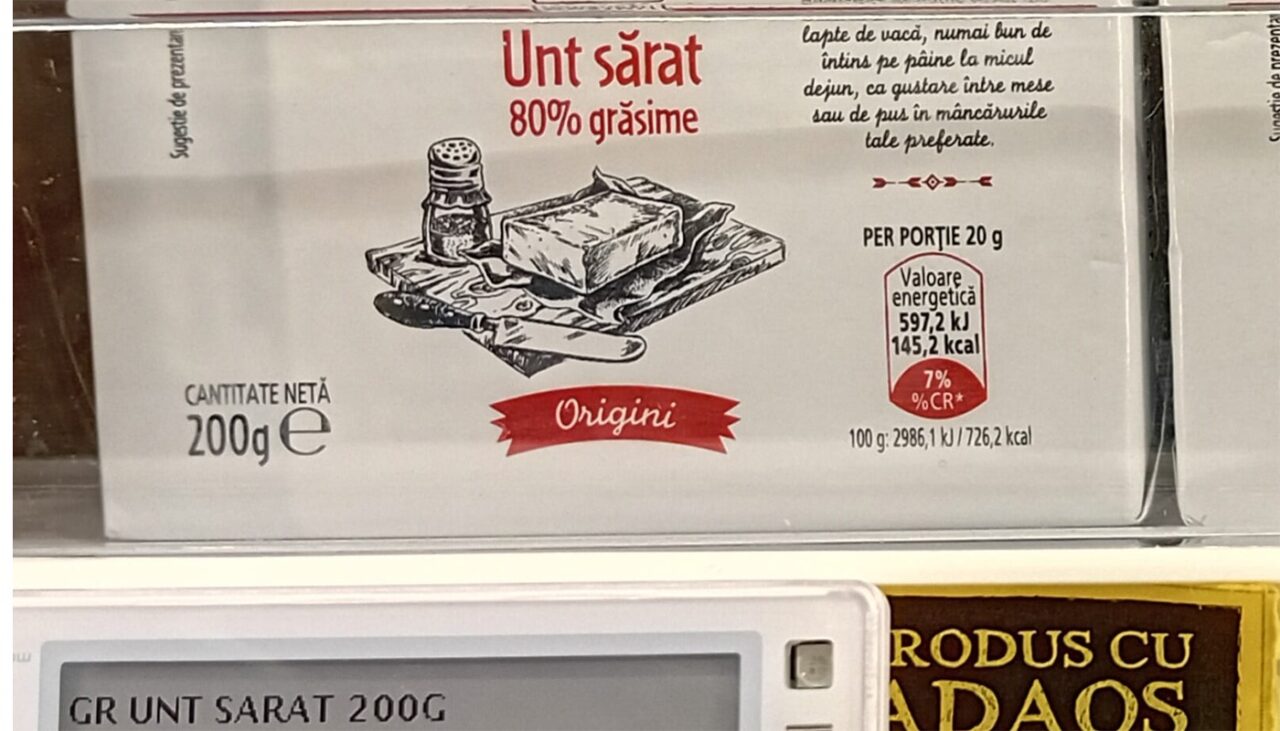 Nu e o EROARE! Cu câți lei a ajuns să se vândă un pachet de unt românesc, în Mega Image