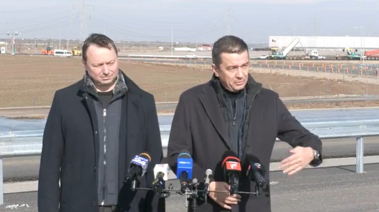 Sorin Grindeanu, pe șantierul autostrăzii A0: „Mă interesează foarte mult ca la sfârșitul acestei veri să putem să circulăm pe tot A0 Sud”