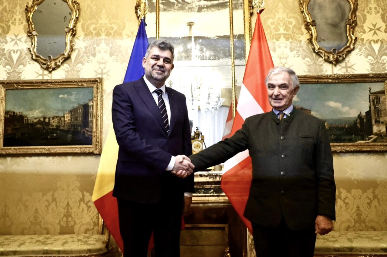 Marcel Ciolacu, întâlnire cu Marele Cancelar al Ordinului de Malta Riccardo Paternò di Montecupo