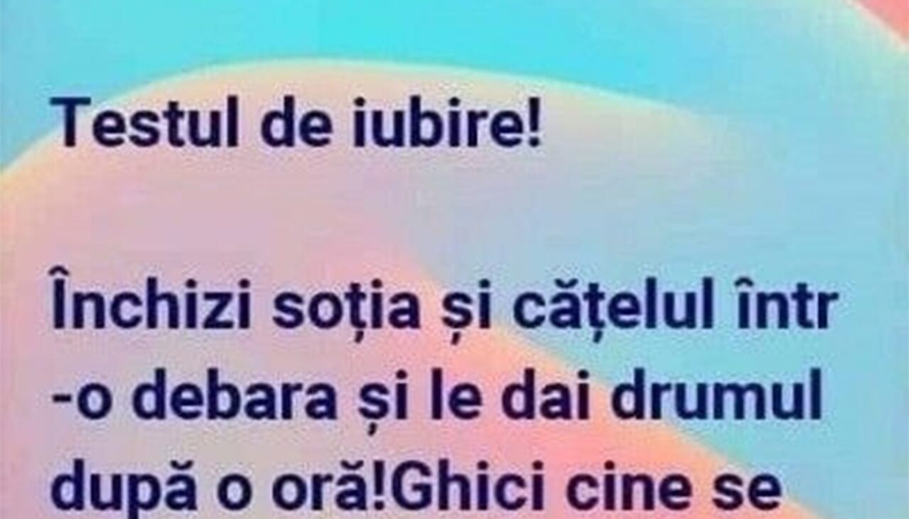 BANCUL de luni | Test de iubire