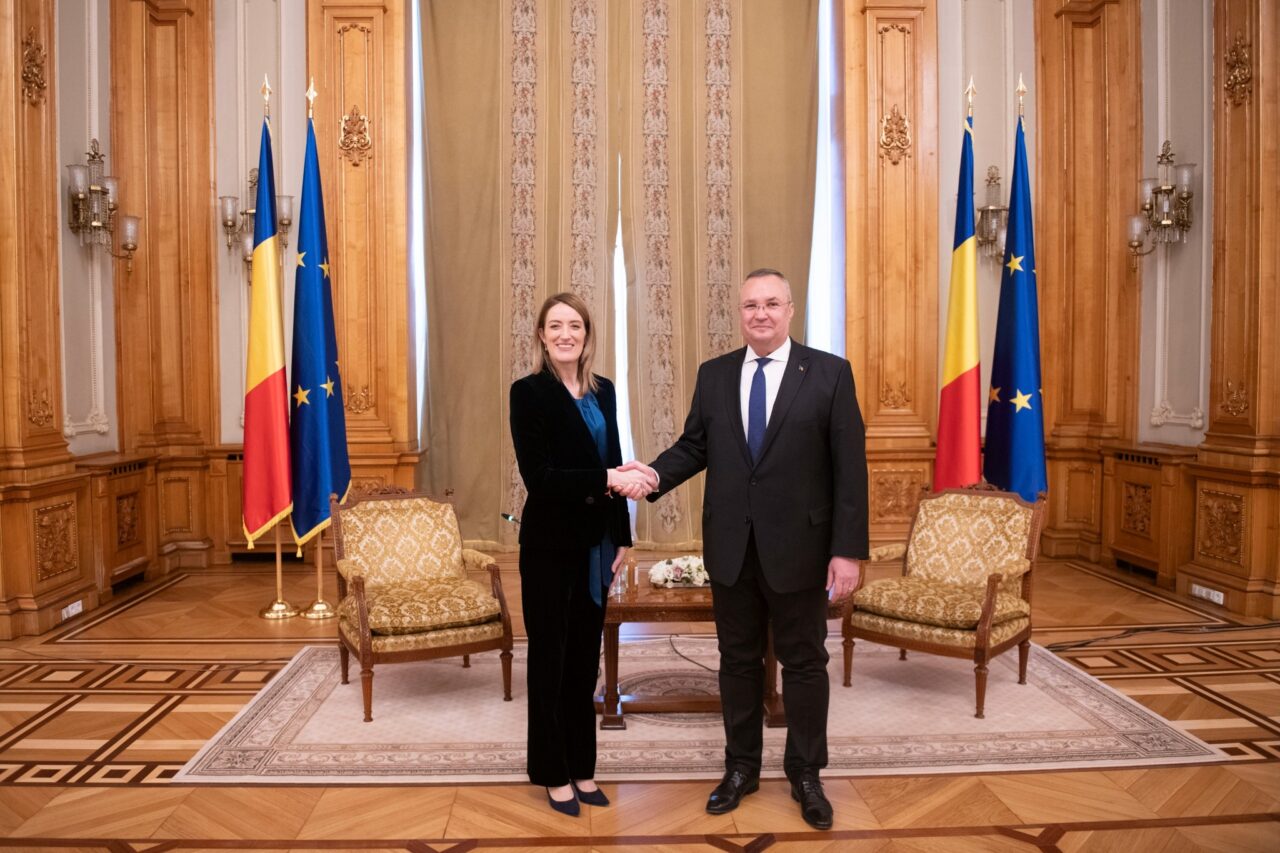 Nicolae Ciucă, întâlnire cu Roberta Metsola la București: Am discutat despre strategia pentru următoarele alegeri europarlamentare
