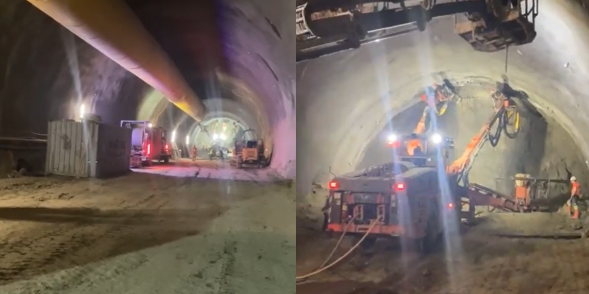 Imagini spectaculoase cu tunelurile gemene de pe autostrada Sibiu-Pitești, prima din țară care va străpunge munții Carpați