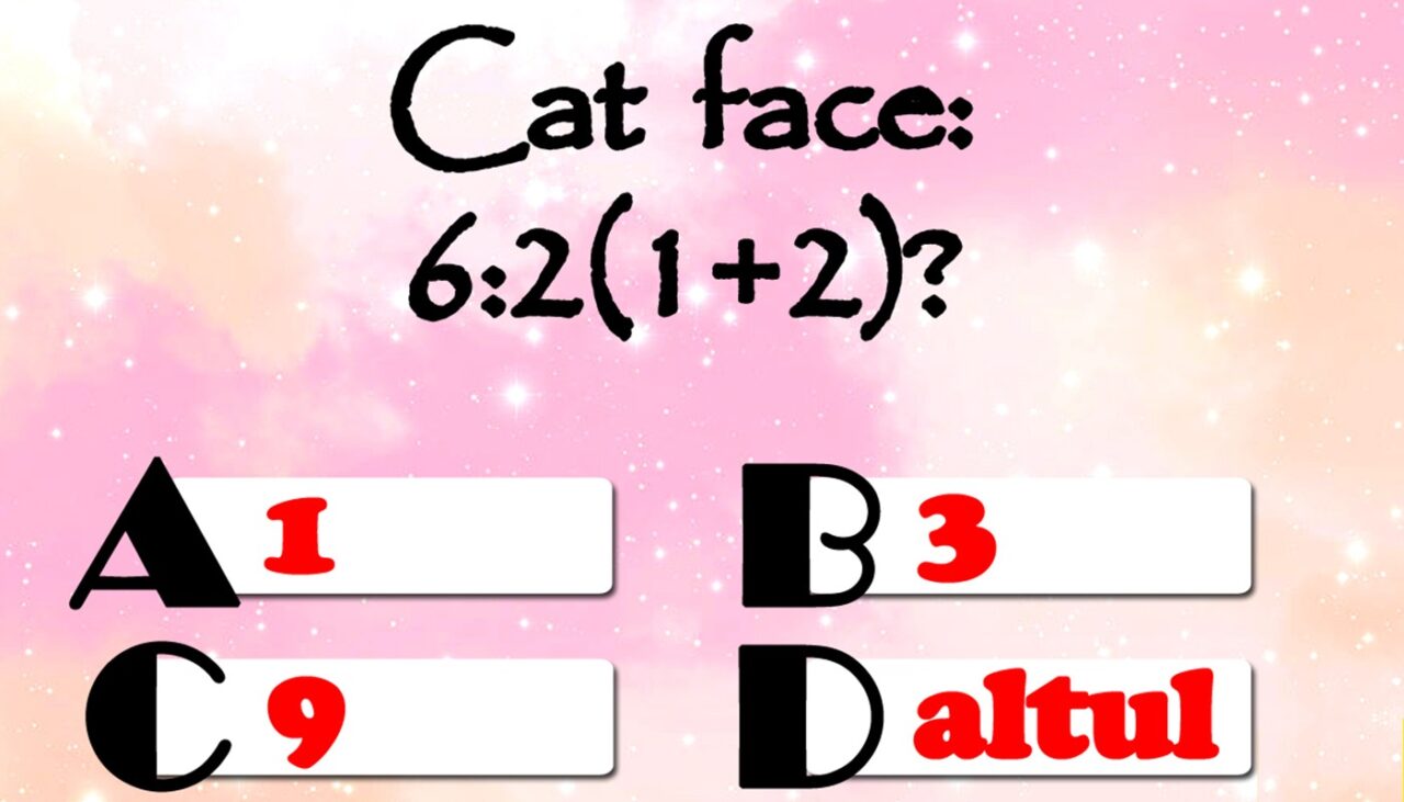 Test IQ simplu | Cât face 6:2(1+2)?