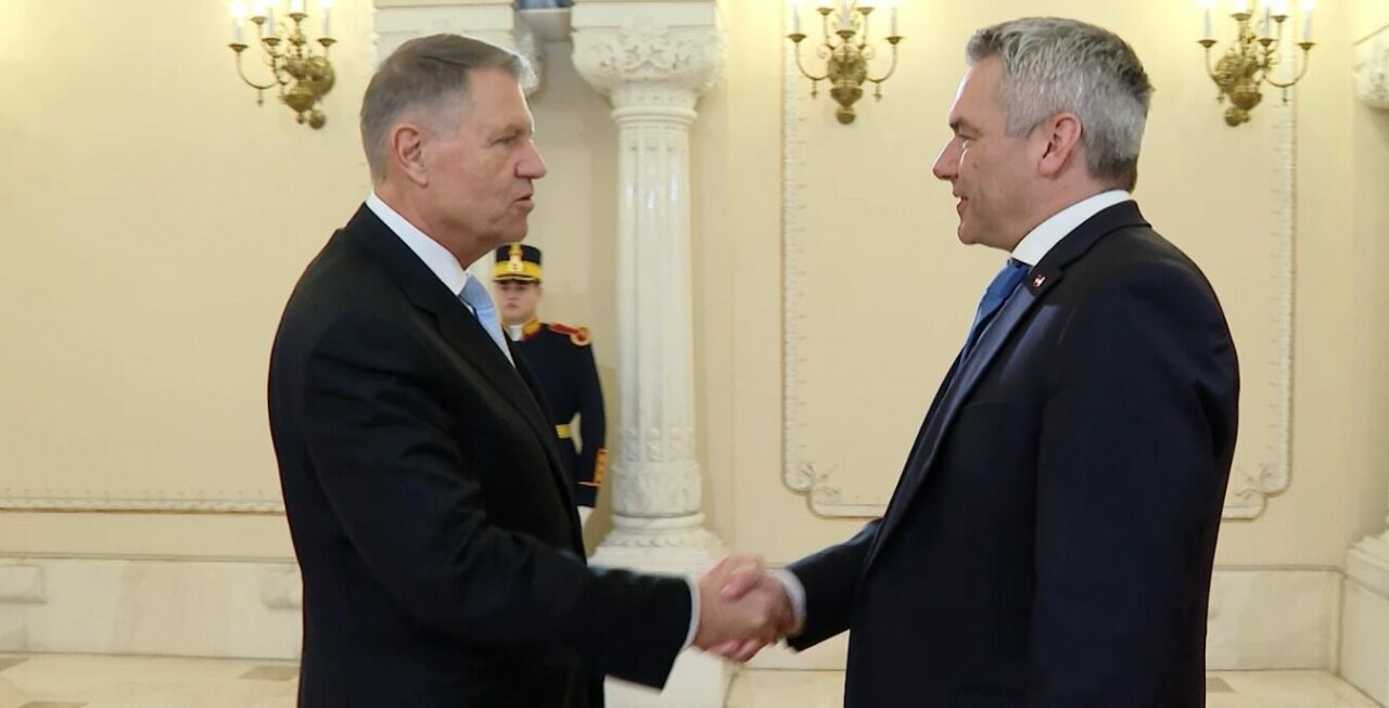 Klaus Iohannis l-a primit la Cotroceni pe liderul austriac Karl Nehammer. „Continuăm procesul pentru aderarea completă a României la Schengen”