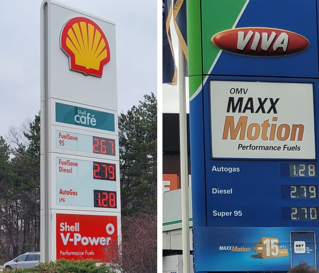 Cât costă 1 litru de MOTORINĂ în Bulgaria. Imagini realizate de un șofer român
