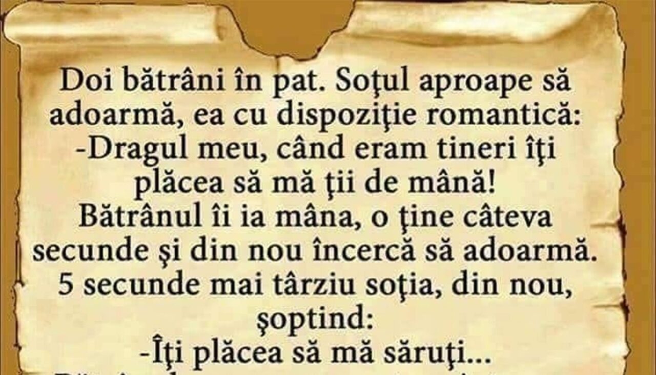 Bancul de miercuri | Romantismul la vârsta a treia