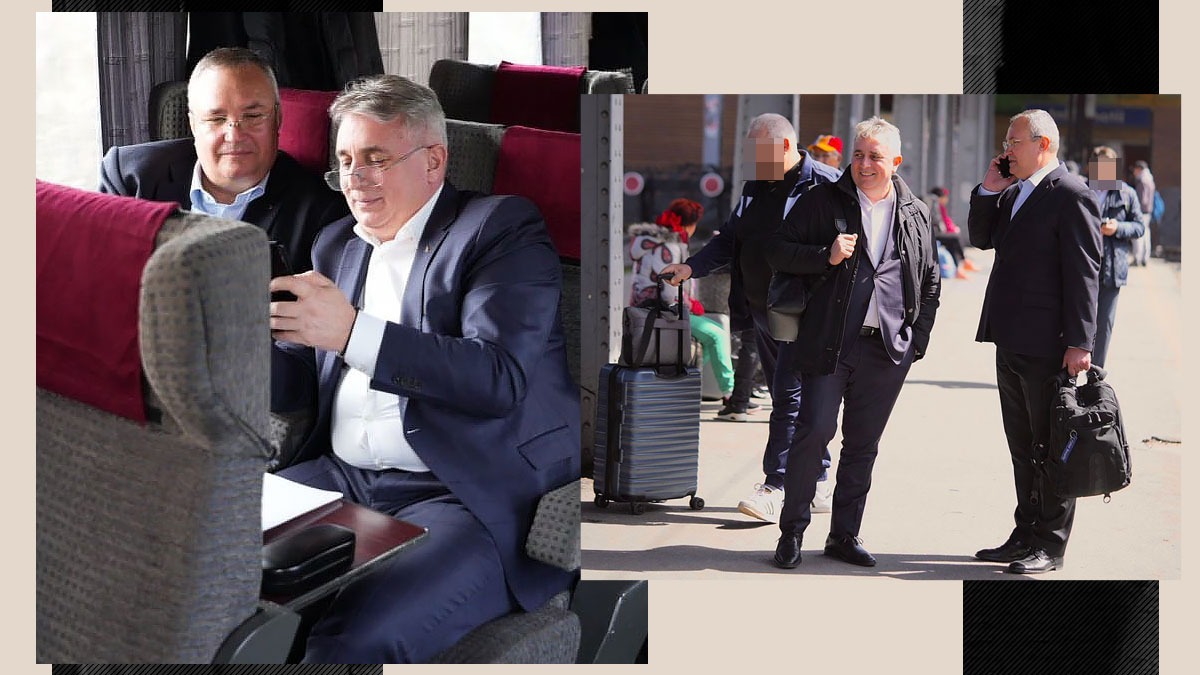 În campanie se merge cu trenul / Nicolae Ciucă și Lucian Bude călătoresc cu CFR până la Brașov