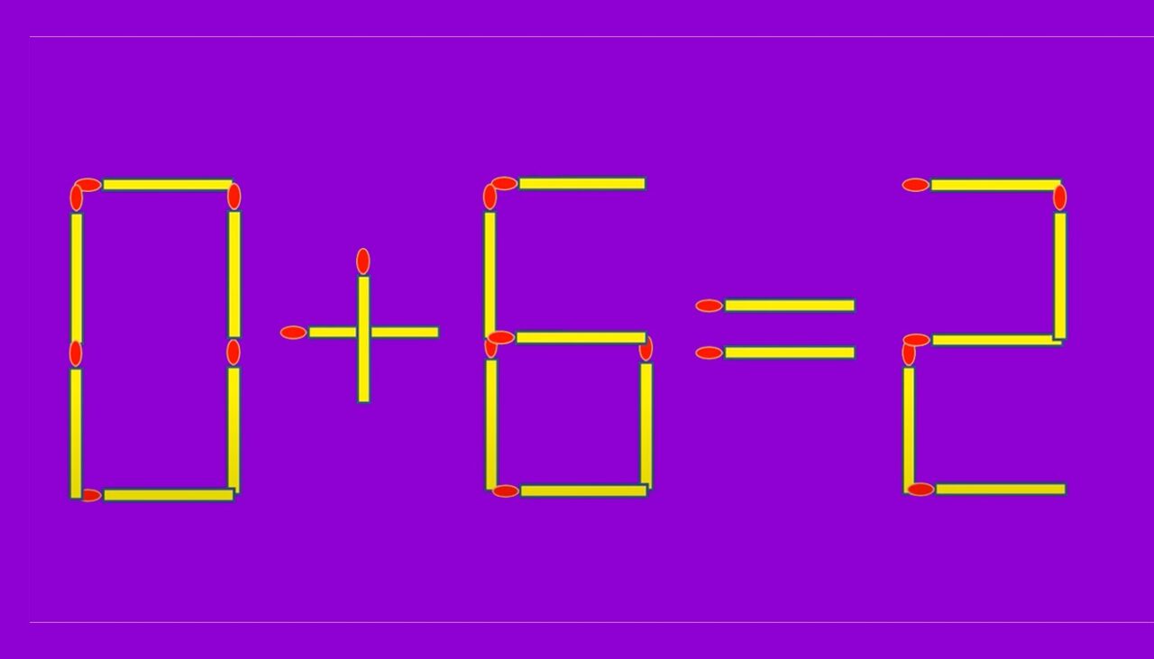 Test IQ cu chibrituri | Corectați 0+6=2, mutând un singur băț!