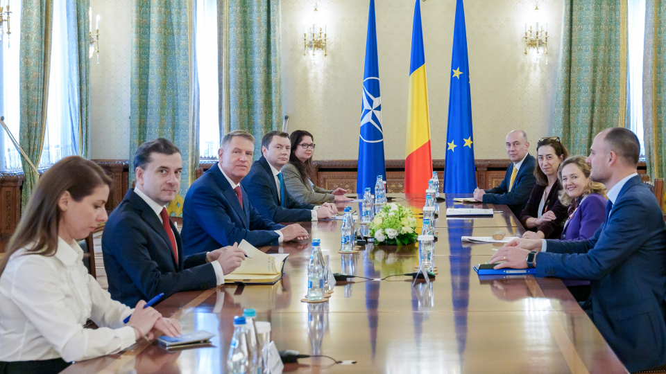 Klaus Iohannis a primit delegaţia BEI condusă de președintele Nadia Calviño: România este interesată să dezvolte cooperarea cu BEI