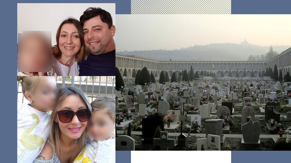 Familia de români care a murit în incendiul de la BOLOGNA, condusă de 10 preoți pe ultimul drum. Cei trei copii au fost îmbrăcați în hăinuțe albe