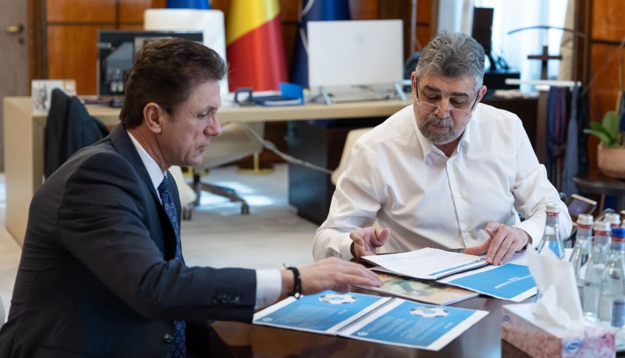Două stadioane NOI vor purta numele Gheorghe Hagi și Nicolae Dobrin / Marcel Ciolacu: Onorăm doi mari sportivi ai țării