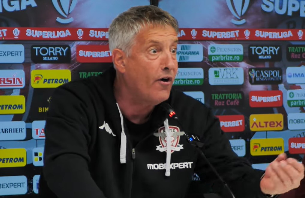 Cristiano Bergodi, criză de NERVI la conferința de presă! Rapid, al 4-lea eșec la rând în Superliga | VIDEO