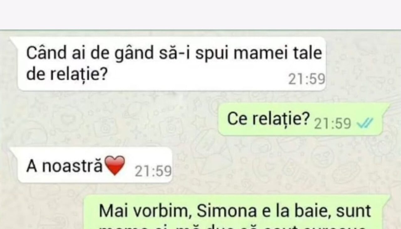 Bancul de luni | „Când ai de gând să-i spui mamei tale de relație?”