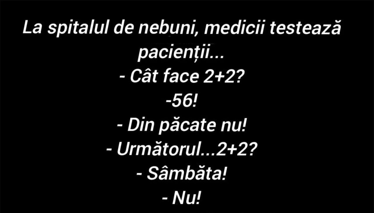 BANCUL ZILEI | „Cât face 2+2?”