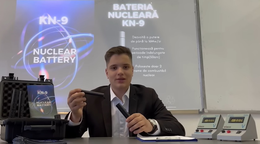POVESTEA „Micului Einstein” al României. Tânărul a inventat bateria nucleară KN-9, care ar putea alimenta un cartier rezidențial timp de un secol