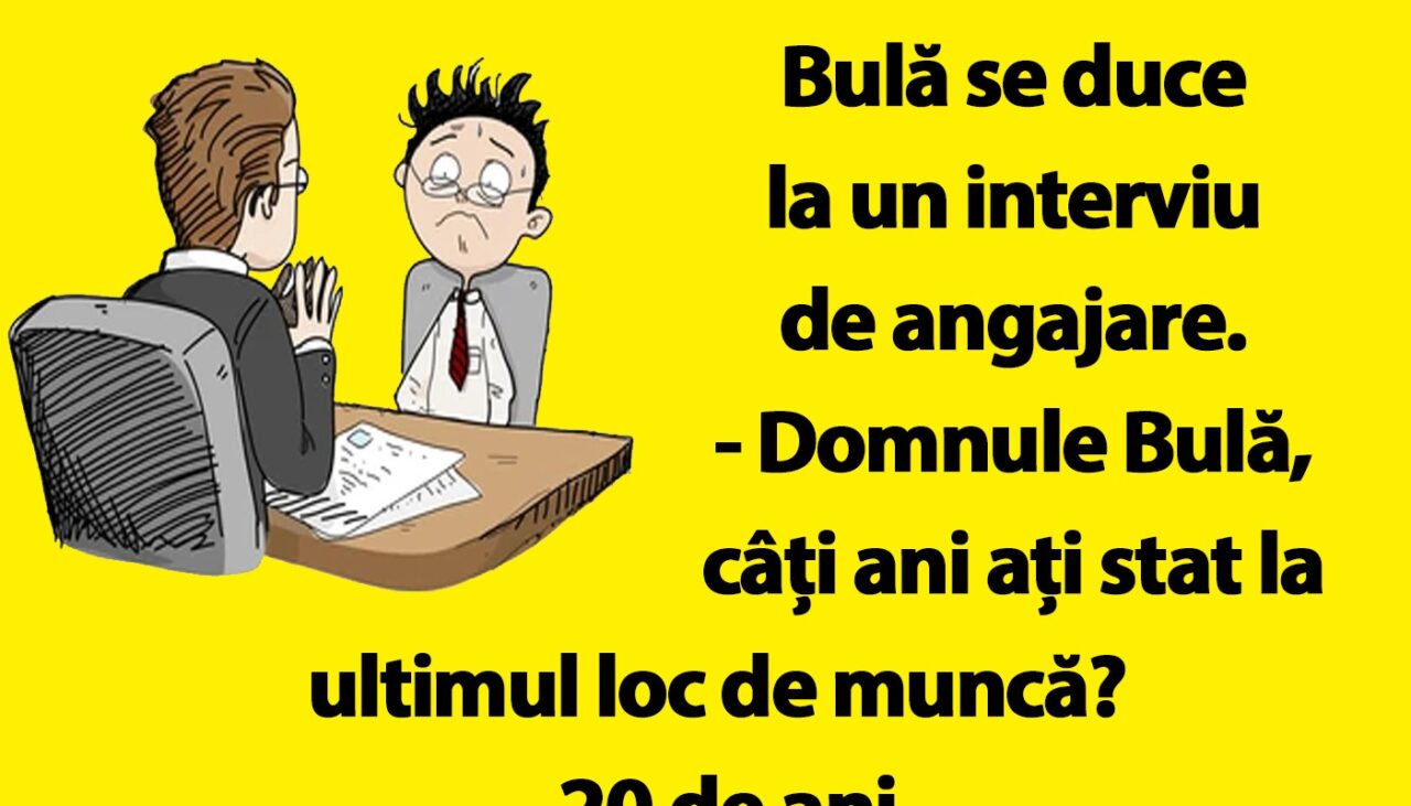 BANC | „Domnule Bulă, câți ani ați stat la ultimul loc de muncă?”